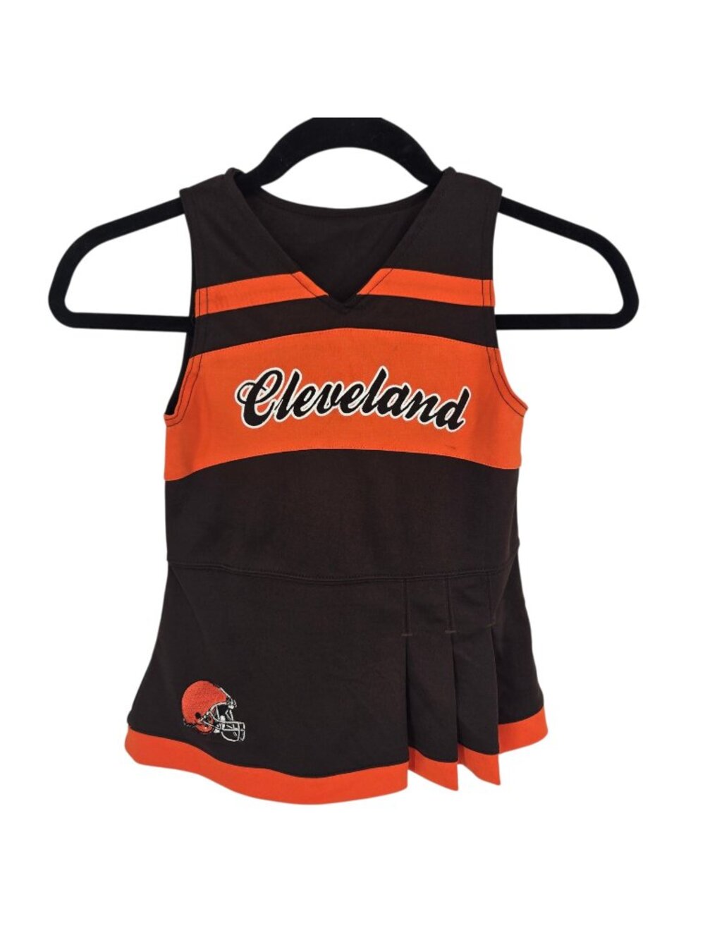 NFL Cleveland Browns orange and brown cheer dress Kids size small 4 Football